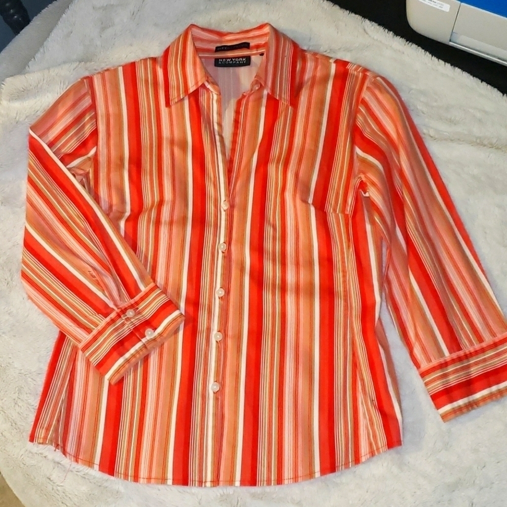 New York and company orange shirt #014